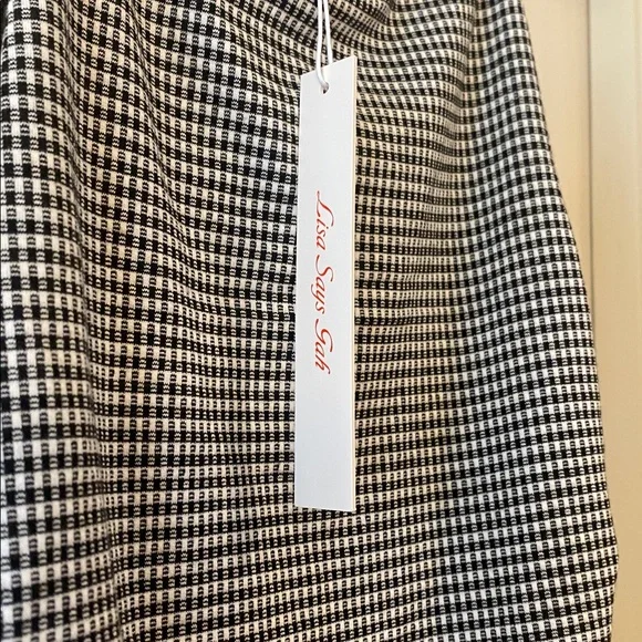 Lisa Says Gah Black and White Striped Maxi Dress Sz Small.  NWT.  Box20 - Picture 2 of 6